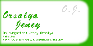 orsolya jeney business card